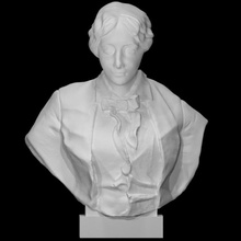 Büste louisa Alcott Scan weiblich Kopf Porträt Frau Autor 3d print model - Mito3D