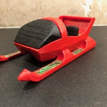 Papa Noel bebé trineo juguetes juegos tinkercad tinkerchristmas 3d print model - Mito3D