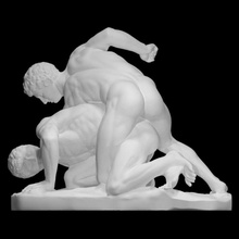 uffizi luchadores escanear escultura masculino yeso emitir figurativo 3d print model - Mito3D