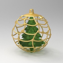 christmas tree sphere & garden art cute decorative design challenge vectary madewithvectary holydays 3d print model - Mito3D