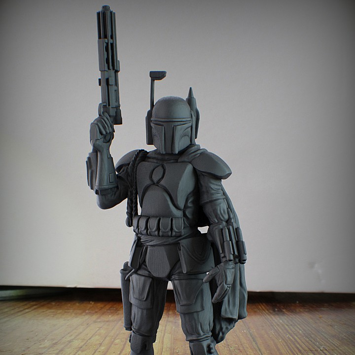 stella guerre boba fett generosità cacciatore 75 mm scala modello fan arte jedi Guerre stellari giocattolo destino blaster taglie 3D print model - Mito3D