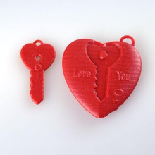 coeur pendentif clé bijoux résine concurrence b9 valentines day 3d print model - Mito3D