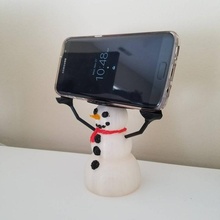 snowman phone holder gadgets & electronics phoneholder cellphone 3dpen 3d print model - Mito3D
