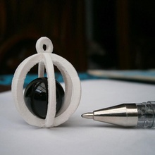 chave cadeia esfera mármore moda acessórios 3d print model - Mito3D