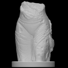 semidesnuda torso mujer escanear 3d print model - Mito3D