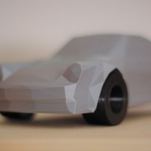 basso numero poligoni 911 turbo giocattoli Giochi arte design porsche 3d print model - Mito3D