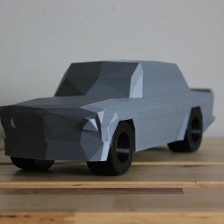 poli 1973 BMW 2002 turbo brinquedos jogos arte Projeto low poly 3D print model - Mito3D