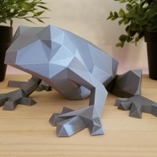 poly frog toys & games art design low-poly 3d print model - Mito3D