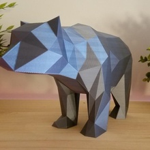 poly bear toys & games art design low-poly 3d print model - Mito3D