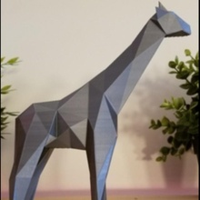 poly giraffe toys & games art design low-poly 3d print model - Mito3D