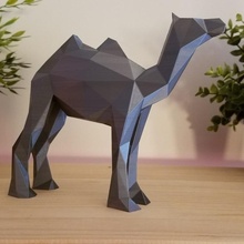 poly camel toys & games art design low-poly 3d print model - Mito3D