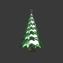 simple x-mas tree ornament & garden myminifactory madewithvectary makex m-jewellery xmasdecorations 3d print model - Mito3D