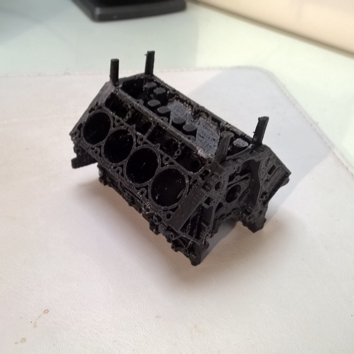 chevrolet v8 bloquear educación Navidad 3d coche vehiculo motor impresión diseño metal mesa cromo 2018 daniele caccavale camaro 3D print model - Mito3D