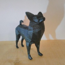 poli papillon cane giocattoli Giochi animale lowpoly cani 3d print model - Mito3D