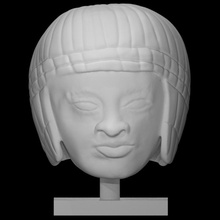limestone head woman scan portrait 3d print model - Mito3D