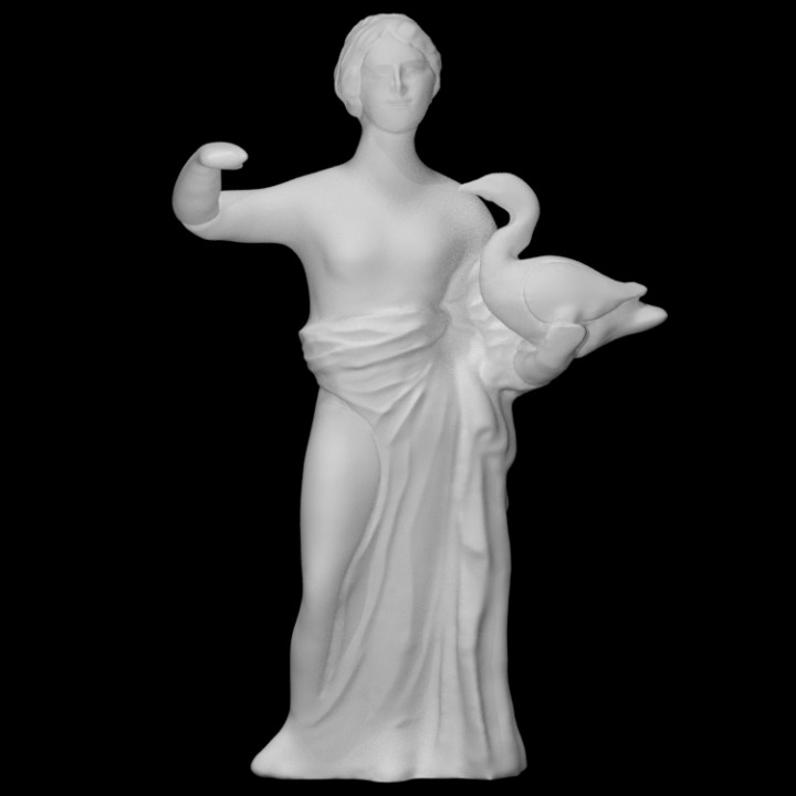 Kadın kuğu taramak hayvan büst Vesika 3D print model - Mito3D