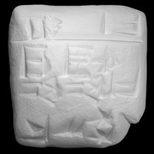cuneiform tablet - wood scan language 3d print model - Mito3D