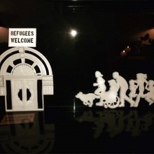 refugees education streetart 3d print model - Mito3D