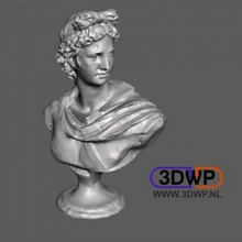 apollo bust scan head portrait roman sculpture statue 3d print model - Mito3D