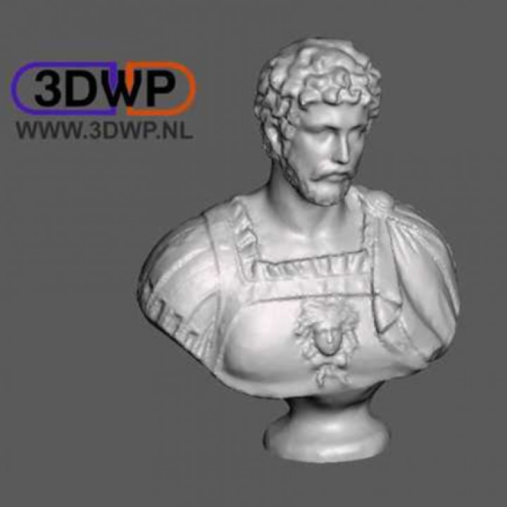 caesar bust scan head man portrait roman sculpture statue emperor 3D print model - Mito3D