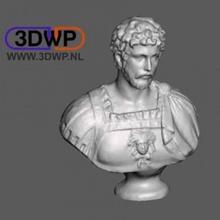 César fracasso Varredura cabeça homem retrato romano escultura estátua imperador 3d print model - Mito3D