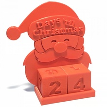 Papa Noel adviento regresiva calendario tinkercad Navidad jardín chuck hellebuyck filamentfriday Calendario navidad prusamks 3d print model - Mito3D