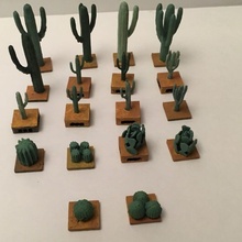 miniature cacti varieties tabletop fantasy plant cactus roleplaying scenery 28mmminiature 3d print model - Mito3D