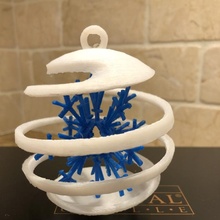 copo nieve ornamento jardín tinkercad navidad 3d print model - Mito3D