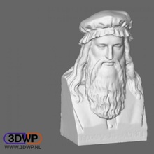 Leonardo vinci Scan Büste Porträt 3d print model - Mito3D