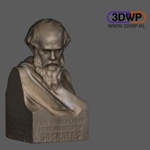 socrate buste analyse homme portrait 3d print model - Mito3D