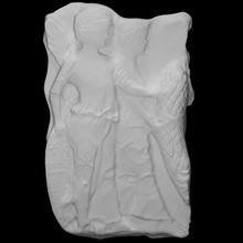 relief angels shield wreath scan 3d print model - Mito3D