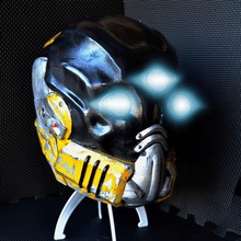wearable homem destino capacete adereços cosplay jogo prop hunter roxo engrama giveaway 3d print model - Mito3D