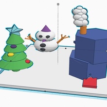Navidad escena concurso diseño tinkercad blazeedu 3d print model - Mito3D