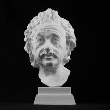 albert einstein scan busto retrato escultura bronze liverpool epstein 3d print model - Mito3D