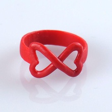 collegato cuori anello gioielli resina concorso b9 valentines day 3d print model - Mito3D