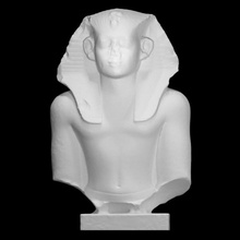 bust egyptian king scan crown egypt man mythology sculpture statue religion limestone 3dprint 3dscan muscle pharao 3d print model - Mito3D
