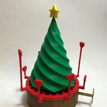 rotating christmas tree tinkercad & garden love christmastree tinkercadchristmas rotatingtree 3d print model - Mito3D