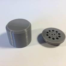 threaded scent box spare parts coffee lid small smells hangable yum 3d print model - Mito3D