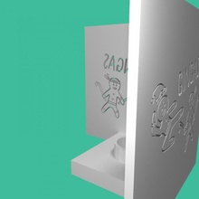 Noël bougie titulaire soutien tinkercad 3d print model - Mito3D