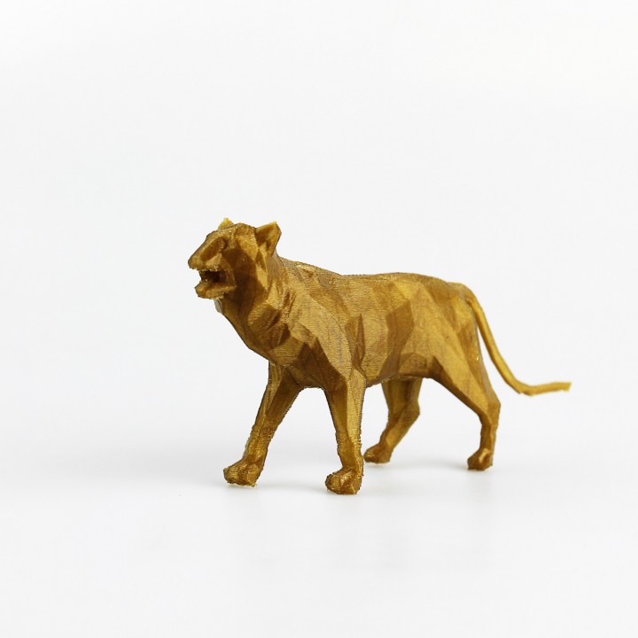 katy perry superbowl lion 2015 toys & games africa animal art music safari zbrush 3dprint lowpoly 3dmodel makerbot2 popstar celebrity katyperry 3D print model - Mito3D
