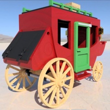 playmobil stagecoach props & cosplay 3d print model - Mito3D