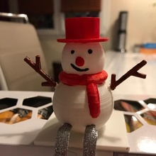 snowman & garden christmas decoration noel bonhomme neige 3d print model - Mito3D