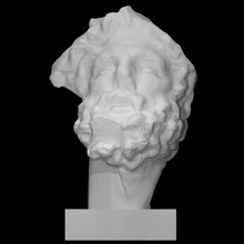 testa gigante pergamon altare scansione uomo metà corpo 3d print model - Mito3D