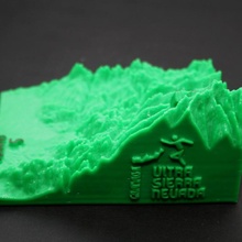ultra sierra nevada mountain education running map students 3d print model - Mito3D