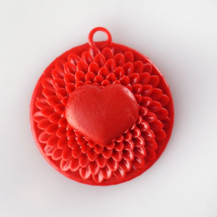 Valentinstag Halsketten Charme Herz Blumen Schmuck Harz Wettbewerb b9 valentines 3D print model - Mito3D