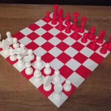 Schach einstellen Tafel Spiele Spiel Haus Schachset Schachbrett 3d print model - Mito3D