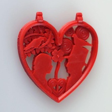 giorno san valentino cuore ciondolo gioielli resina concorso b9 valentines day 3d print model - Mito3D