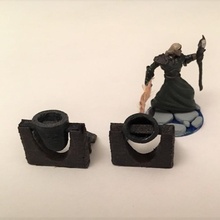 miniatura cerco cuba tampo mesa masmorras fantasia jogos medieval Dragões masmorra descobridor 28 mm siegevat Castleprop 3d print model - Mito3D