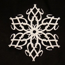 texto copo nieve generador jardín Navidad decoración regalo openscad ornamento personalizable 3d print model - Mito3D