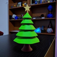 spinning christmas tree & garden decoration toy holidays fidget spinner 3d print model - Mito3D